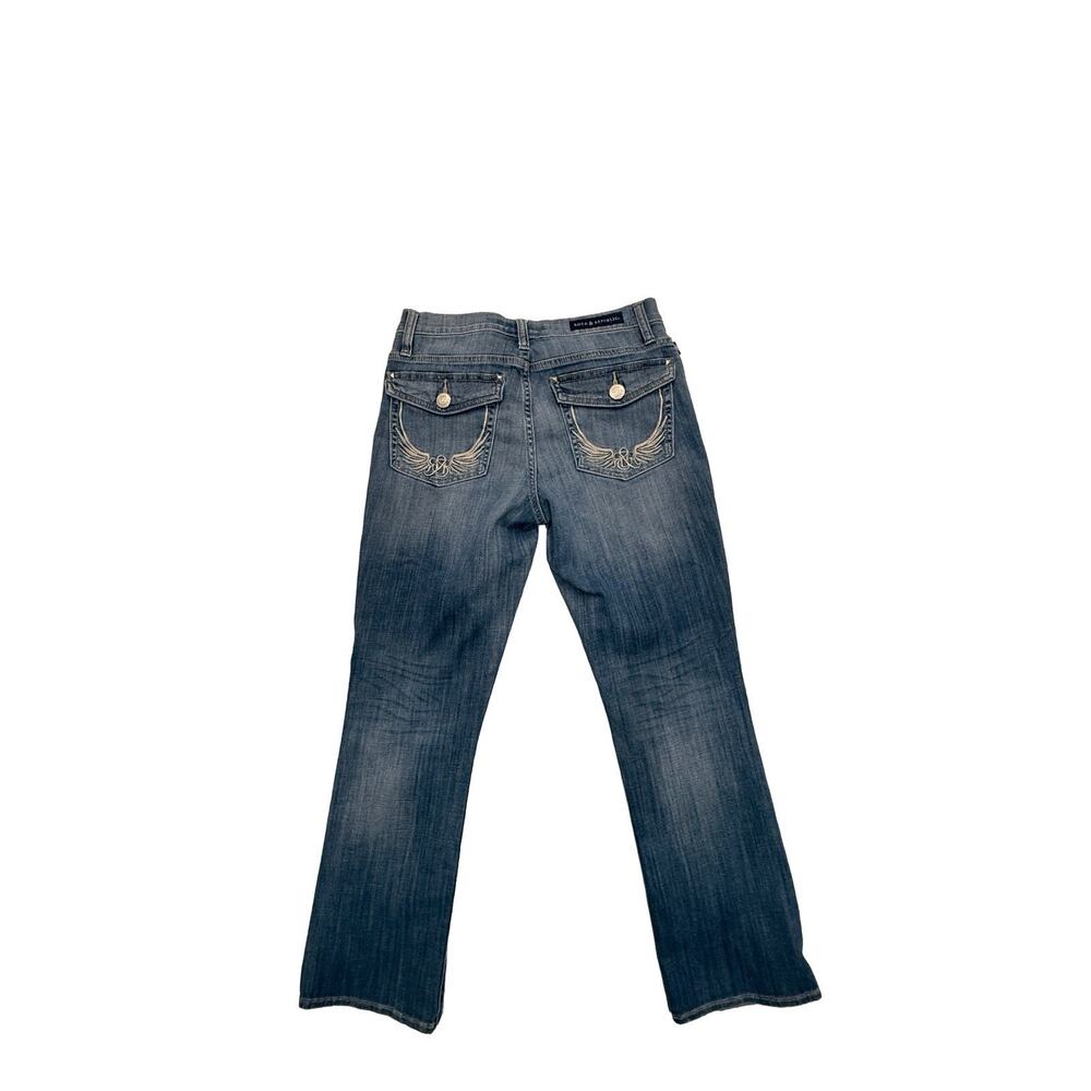 ROCK & REPUBLIC WOMEN STRAIGHT CUT JEANS Size: 8 (MEDIUM) NEW Cropped Wings